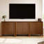 Armoire de rangement 31,5 "pour le salon, armoire de rangement en placage de bois massif avec tablettes réglables pour le couloir ou la cuisine, brun clair-335970171