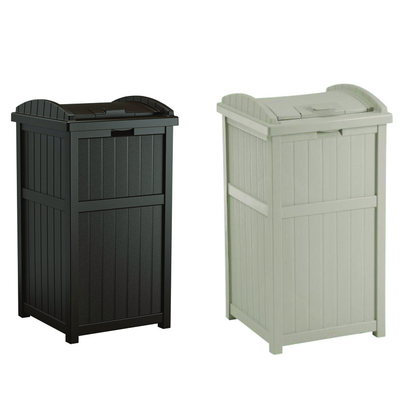 Poubelle d'extérieur Suncast Trash Hideaway, 30 Gallon, Java / taupe