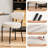 Sherpa Fabric Upholstered Dining Chairs Set with Backrest For Dining Room, Kitchen, Living Room-1180803266