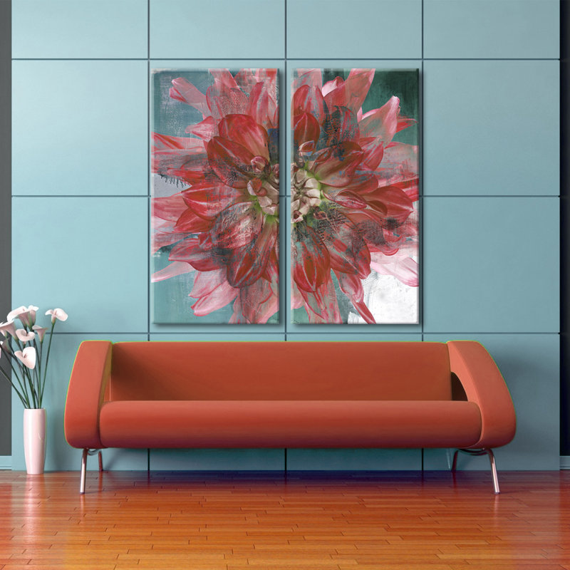 « painted pétales xxxi », ensemble de 2 reproductions d’art sur toiles tendues