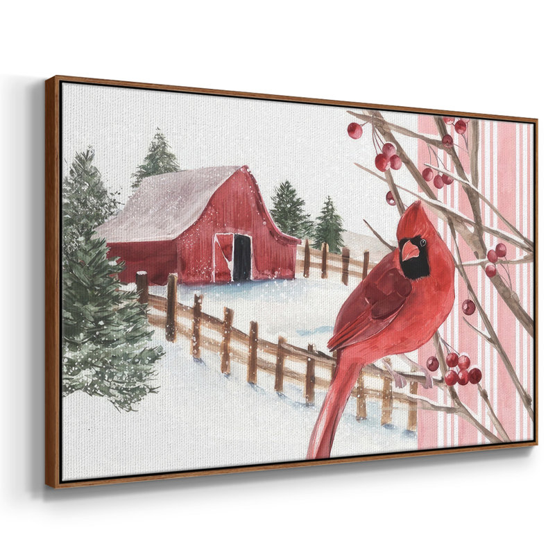 Winter Cardinal Collection A, H 27 po x l 41 po x P 1,5 po, Noyer