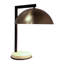 Lampe de bureau artistique avec abat-jour en forme de dôme métallique pour éclairer un bureau ou une chambre - Petite lampe de bureau élégante pour un bureau ou une décoration intérieure - 51 cm, or et beige