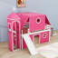 Lit mezzanine double avec tente et tour, glissade