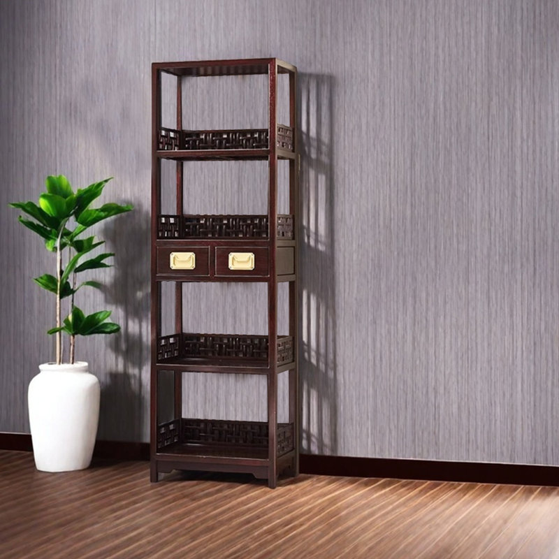 Chinese Style Breathable Floor-to-ceiling Bookcase