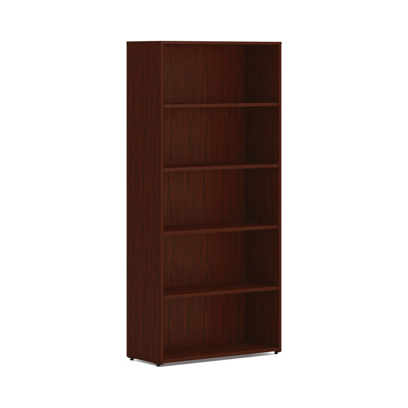 Traditional Mahogany 65" 5-Shelf Adjustable Bookcase