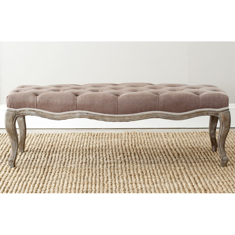 Carlisle Upholstered Bench, Warm Brown
