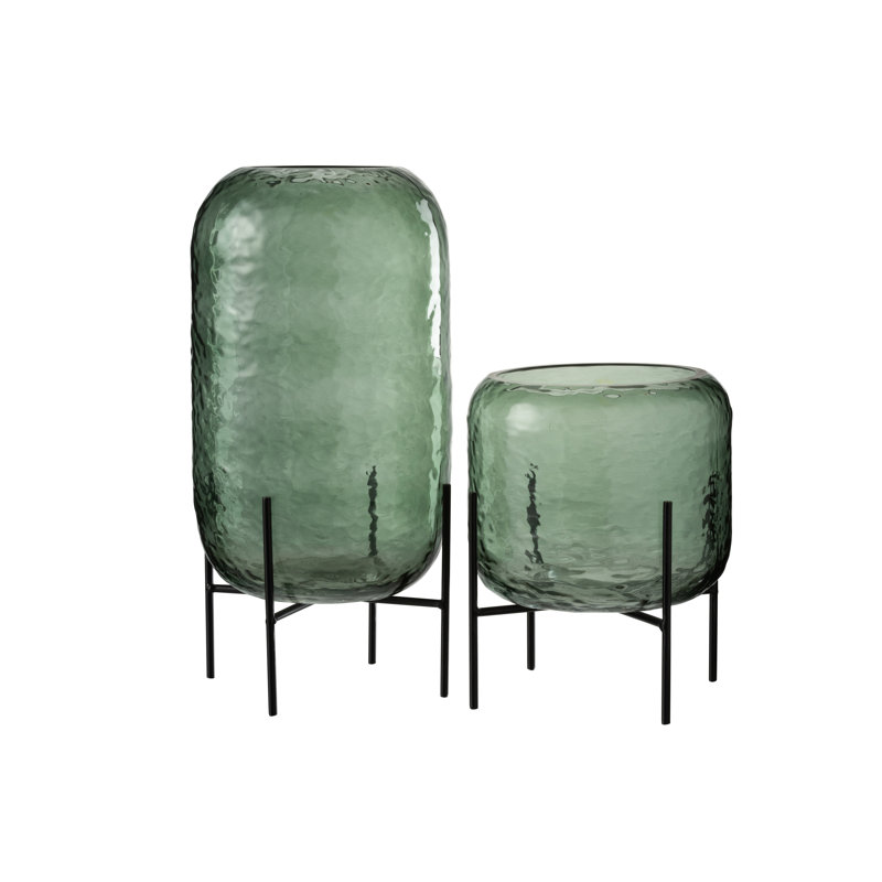 Zavala Glass Table Vase 1, 30cm H x 18cm W x 18cm D
