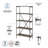Conway Writing Desk Office Set with Bookcase-344664563