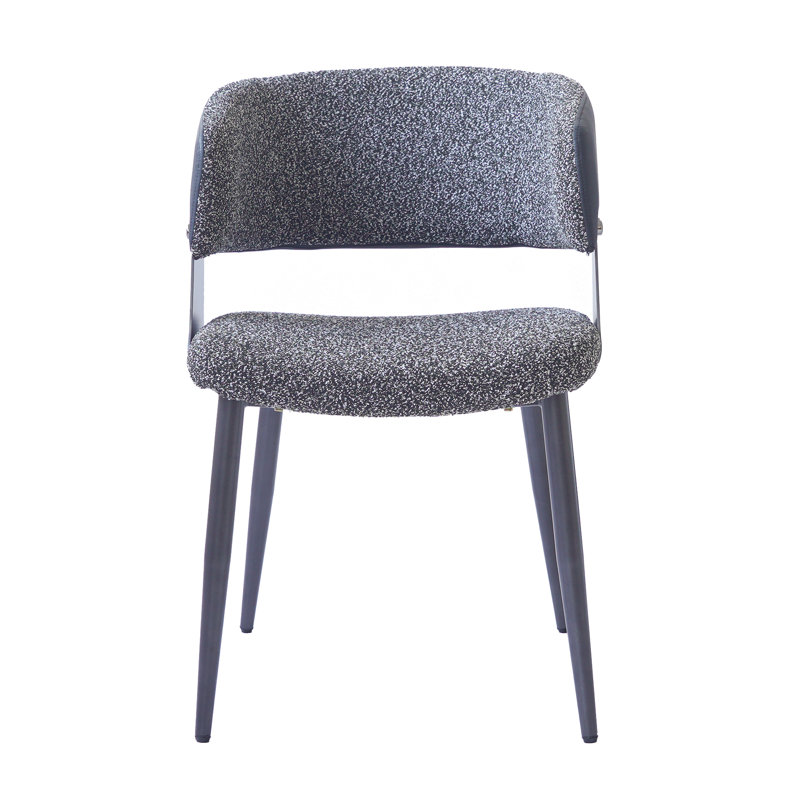 Modern Teddy Velvet Dining Chair, Blue/Blue