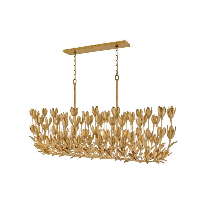 Hinkley Flora Linear Chandelier, Burnished Gold