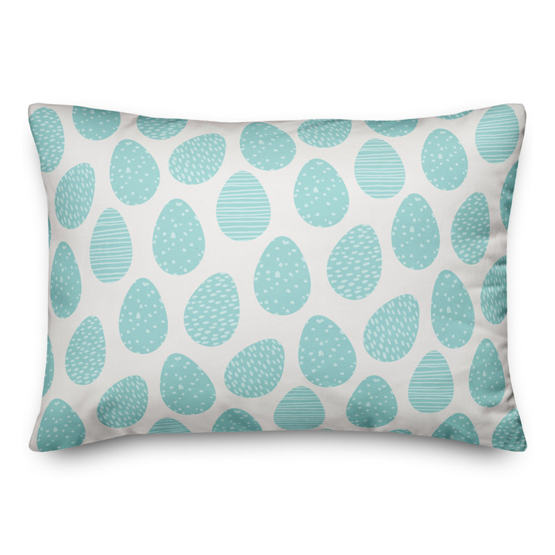 Polka Dots Throw Pillow, Blue