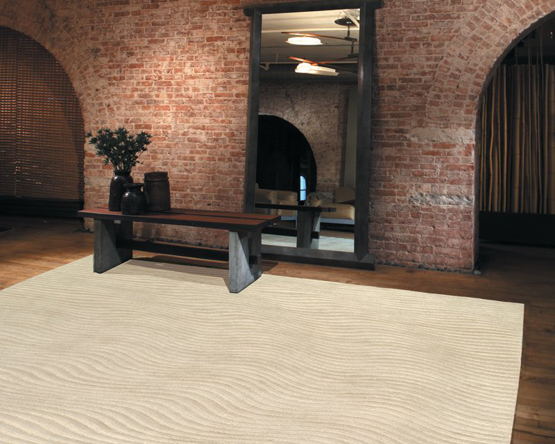 Glacier Wool Abstract Area Rug, Rectangle 10' x 14'