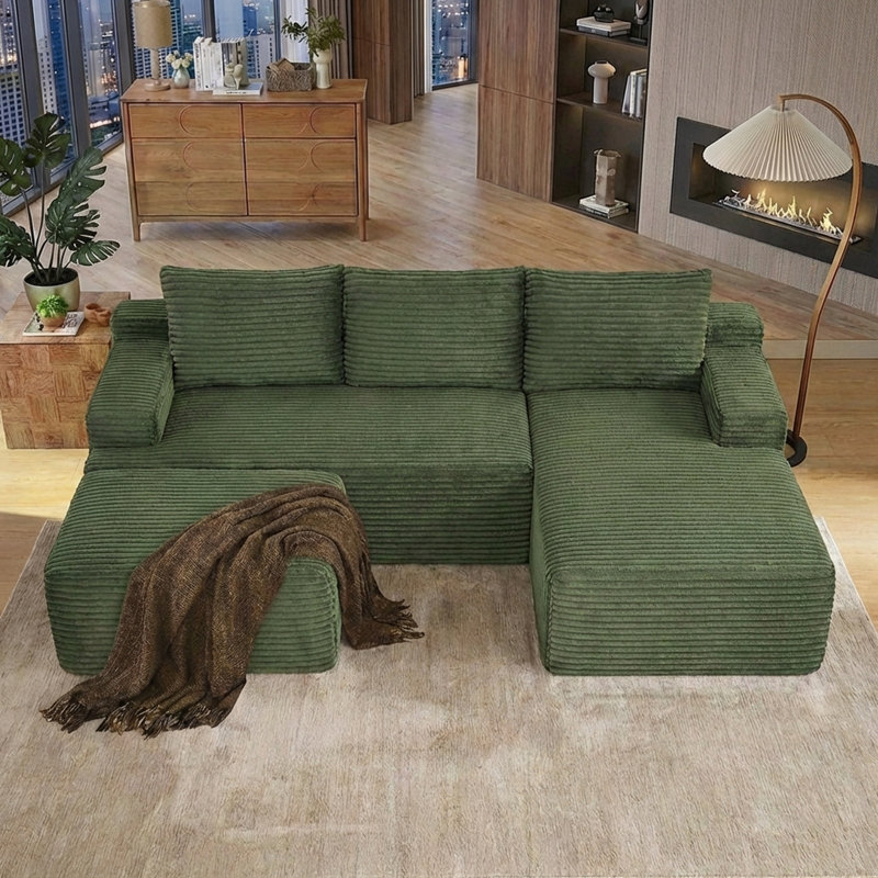 Canapés modulaires confortables Boneless Couch pour le salon, canapé modulaire en U en forme de nuage, canapé modulaire minimaliste avec assise profonde