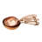Hammered Stainless Steel Scoops with Leather Tie (Set of 4 Sizes)-115636327