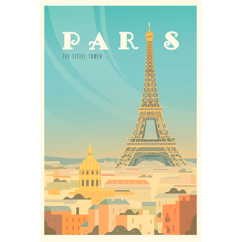 Paris - Wrapped Canvas Print, 46cm H x 30cm W x 3.8cm D