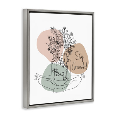 «Stay Grounded Portrait», art mural encadré sur toile flottante par Chen Alyesh