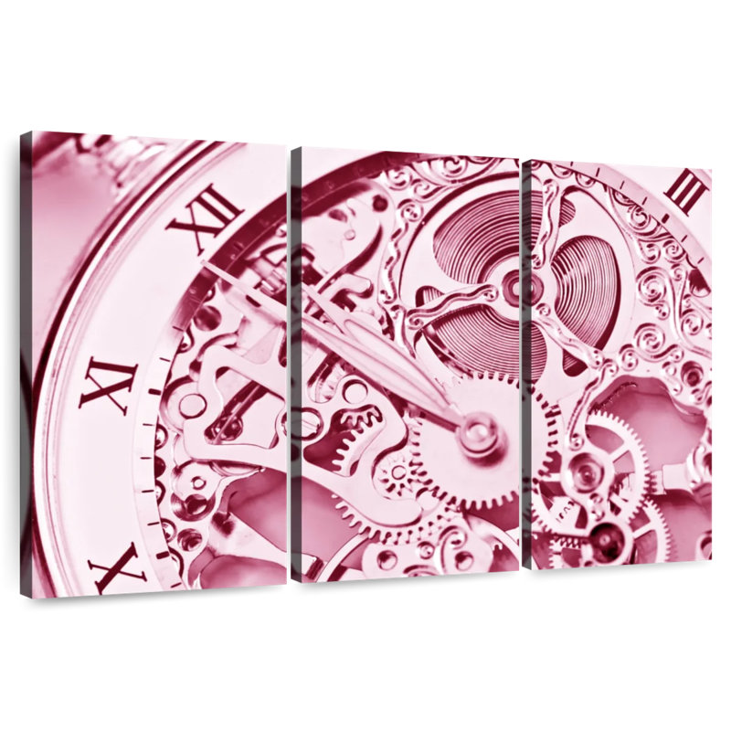 Kerner Pink Watch Mechanism, 24" H x 38" W