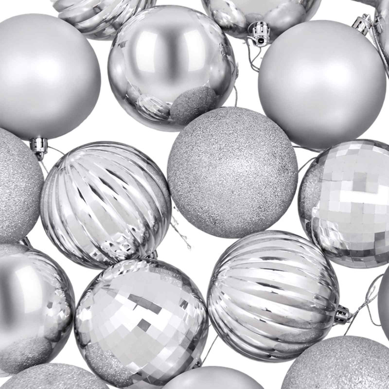8cm Polystyrene Bauble, Silver