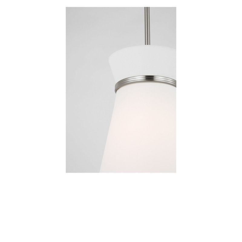 Luminaire suspendu à une lumière, Nickel brossé, Non