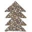 Fabdivine 18X18 Inch Floral Block Print Napkin Handcrafted for Beautiful Tables Napkin Set of 14- Mahalaxmi Brown