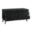 Commode double de 6 po avec 6 tiroirs au fini noir Branon