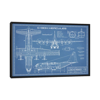 Blueprint d’avion C-130 Hercules-impression de dessin