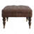 Solid Wood Buffalo Leather Upholstered Ottoman