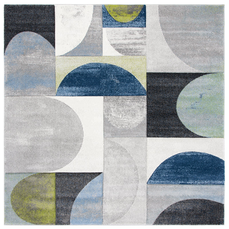 Almodovar Performance Abstract Rug, Square 8'