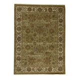 Wool Oriental Area Rug in Dark Gray
