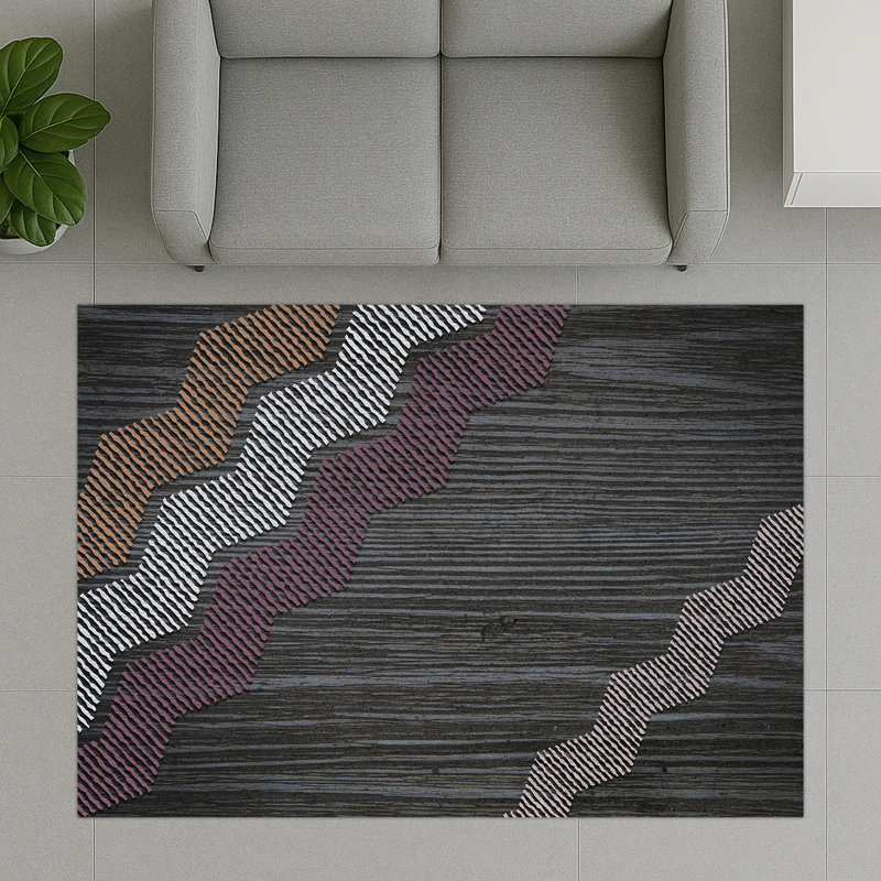 Geometric Area Rug, Rectangle 140 x 200 cm