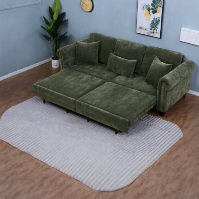 In 1 Sleeper Canapés, canapé moderne en chenille de 86,5 pouces pour le bureau personnel