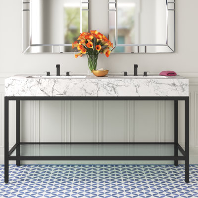 Meuble-lavabo en acier inoxydable Kingsley