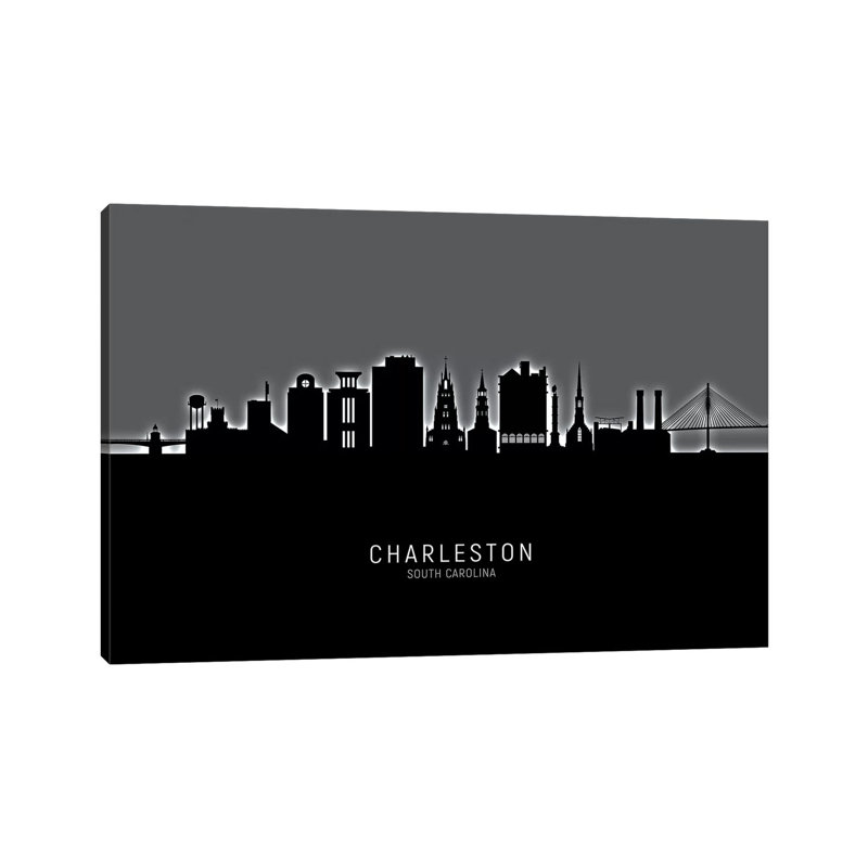 Charleston South Carolina Skyline by Michael Tompsett - Wrapped Canvas Print, 101.6 cm H x 66.04 cm W x 3.175 cm D