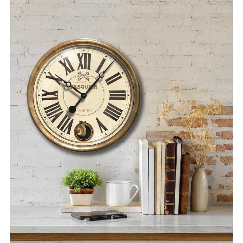 Faron Metal Wall Clock, Cream