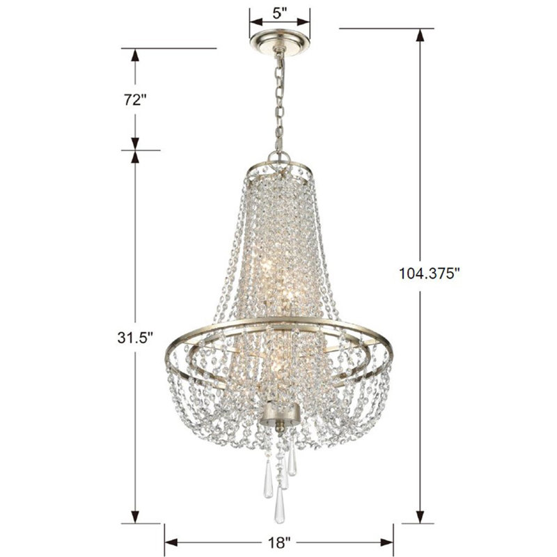 Lustre empire unique à 4 lumières Labrecque