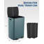 Poubelle de cuisine 2 compartiments en acier inoxydable 2x30L / 2x8 Gal