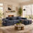Boneless 106" L-Shape Sectional Couches For Living Room, Cloud Sofa With Chaise, Modern Upholstered Boneless Couch With Deep Seat, Cup Holder & Side Pocket, Sofa Pillows, No Assembly Required-304978229-304978226