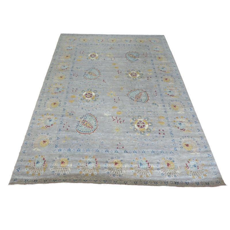 Tapis oriental gris Oushak Peshawar 10 pi 1 po x 14 pi 2 po 2181F065FC9E4A9AB2772A5127DCB6DE