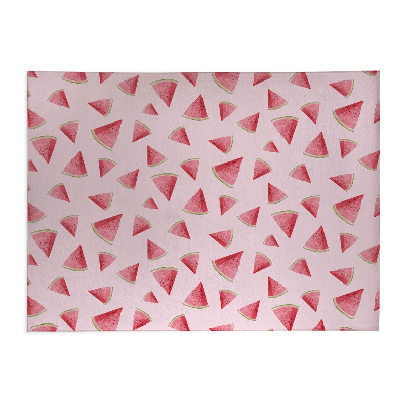 Tapis de bureau Summer Melon, L 48 po x P 72 po, Rose