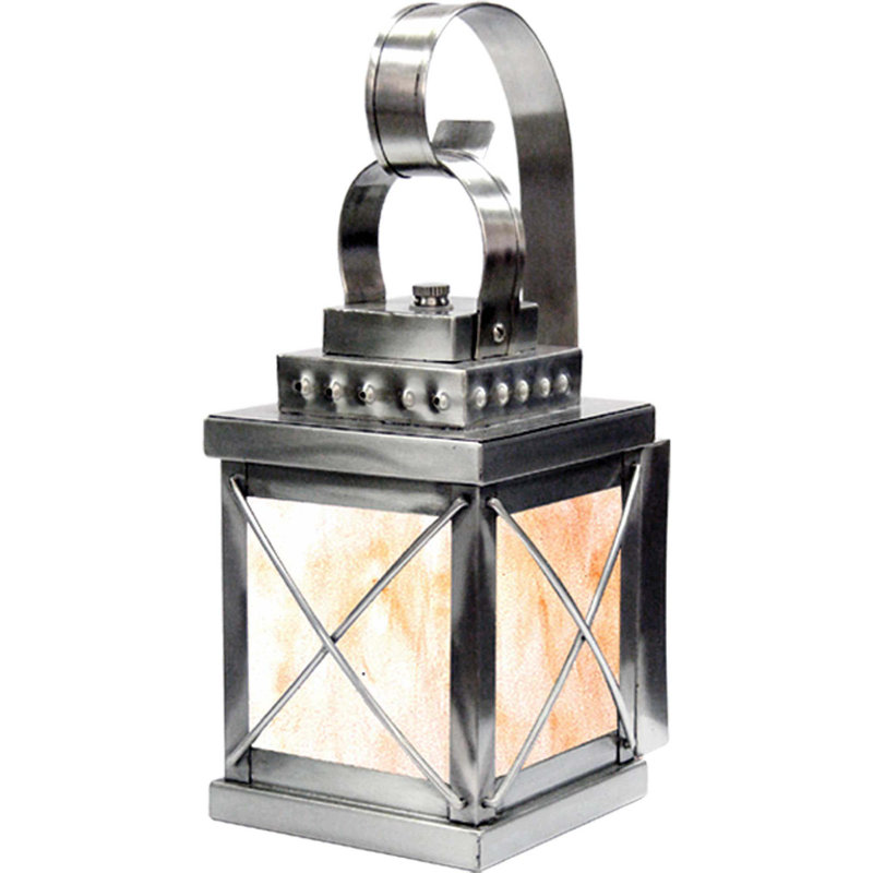 Applique murale d'extérieur en laiton massif nickel brossé 1 lumière Honiton 