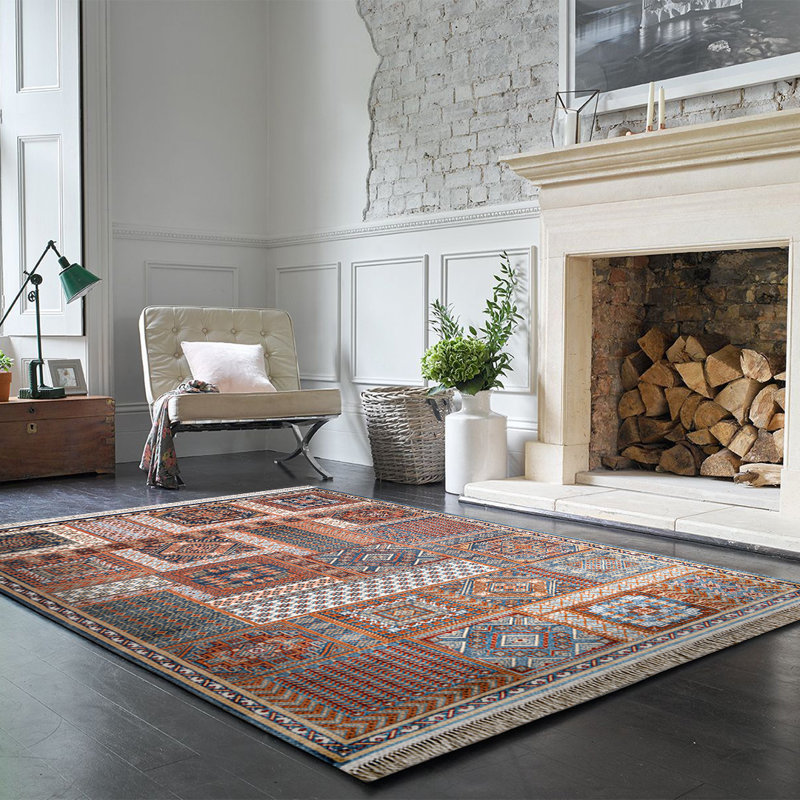 Tapis rectangulaire en coton Teapre, Rectangle 4 pi x 6 pi 3 po