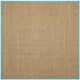 Auckland Bamboo Slat/Seagrass Natural/Teal Area Rug
