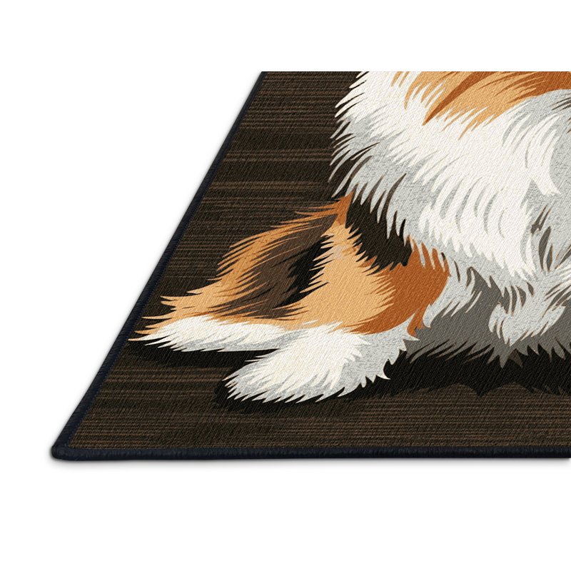  Tapis lavable Shetland Sheepdog Dogs, Rectangulaire 8 pi x 12 pi