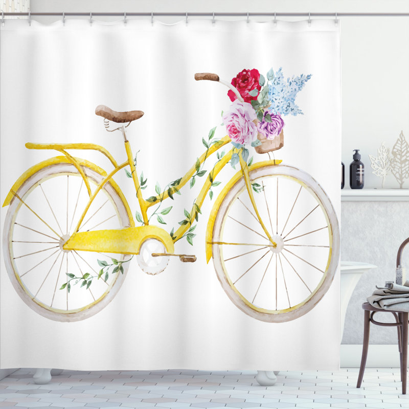 Ensemble de rideau de douche + crochets, H 75 po x l 69 po