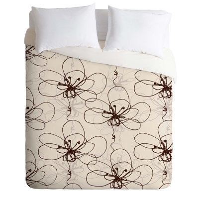Ensemble de housse de couette à fleurs tonales
