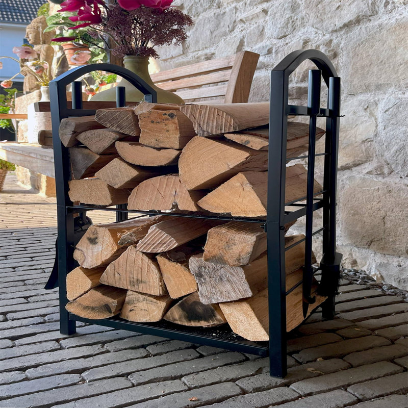 Avaiyah 45cm W Metal Log Rack