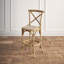 Tabouret en bois d'orme massif avec siège en rotin Kelseyville-1247785822-1255845245