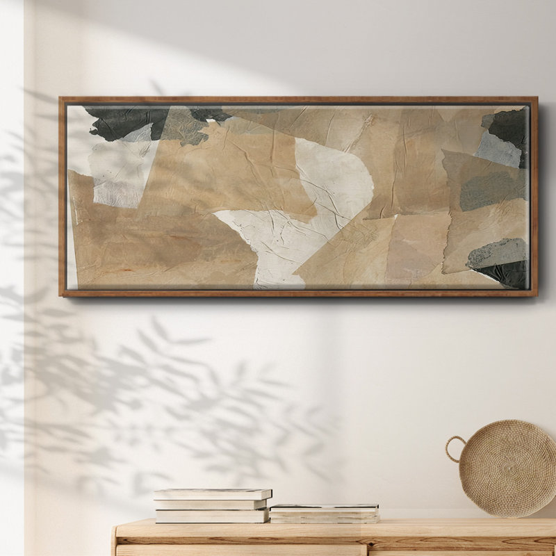 «Paper Blur IV» - Toile encadrée, H 12 po x l 30 po