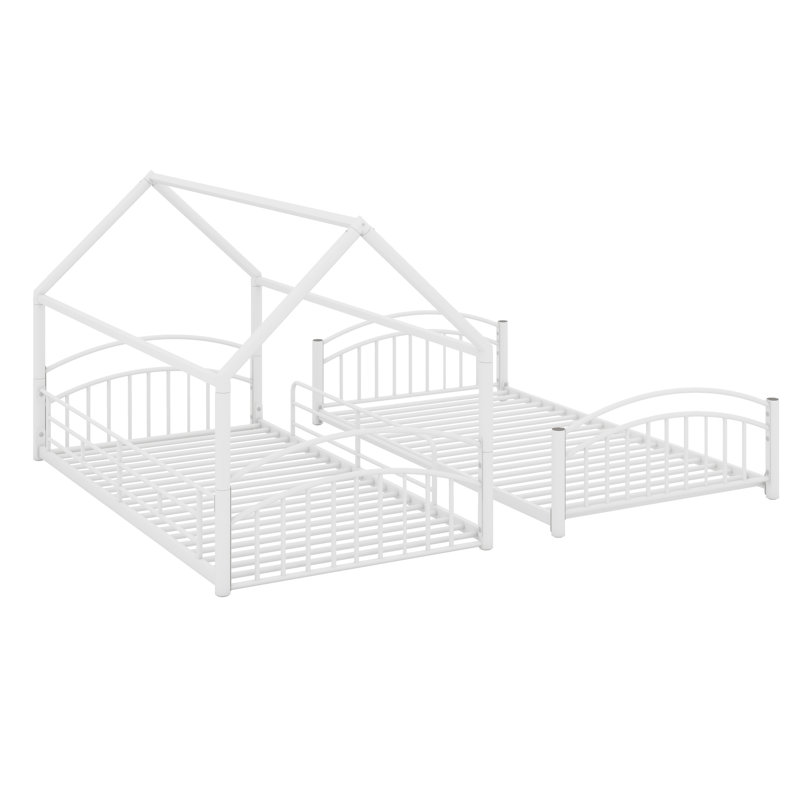 Lit superposé simple au-dessus de simple Adriyel, pour enfants, Blanc