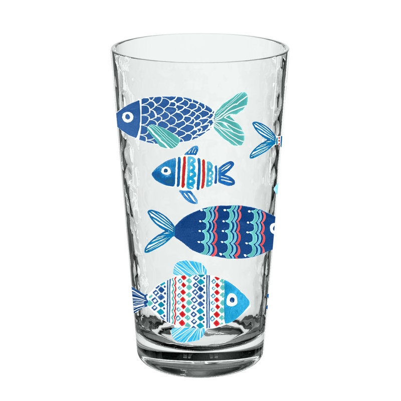 Ensemble 6 pièces de verre à boisson acrylique 22 oz. Emilio